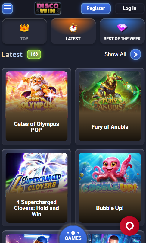 DiscoWin Casino mobile